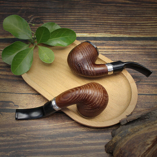 Handmade 9mm Oak Wood Smoking Pipe