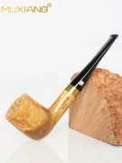 Premium Straight Stem Olive Wood Smoking Pipe