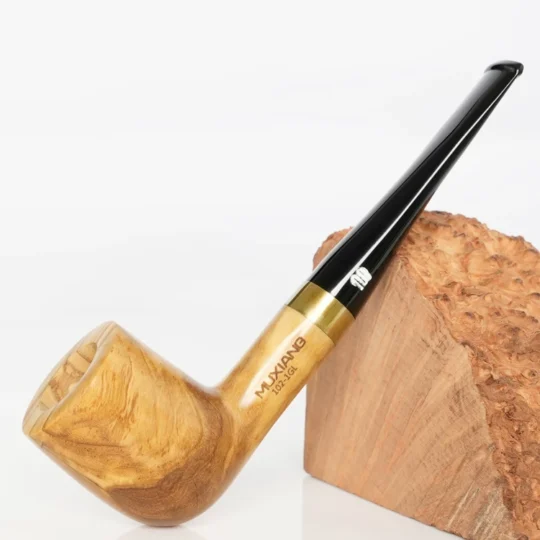 Premium Straight Stem Olive Wood Smoking Pipe