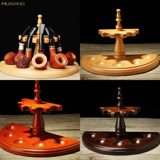 Wooden Tobacco Pipe Stand