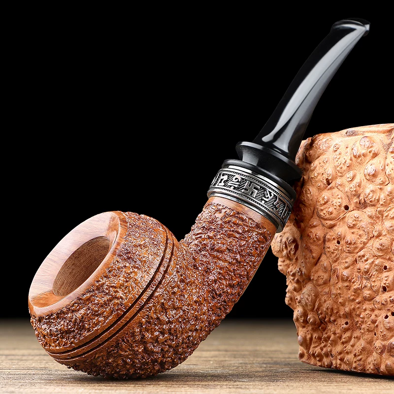 Hand-Carved Briar Bulldog Pipe - Image 2
