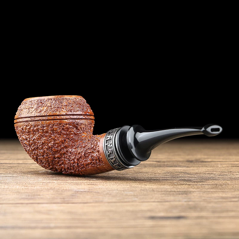 Hand-Carved Briar Bulldog Pipe - Image 3