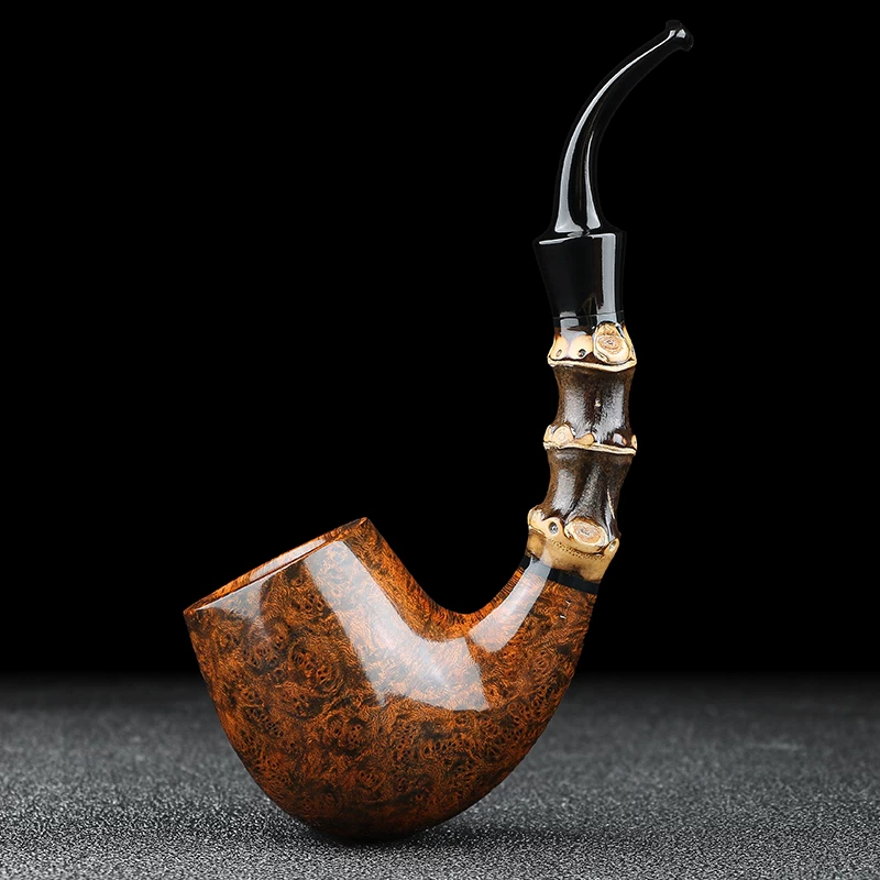 Handmade Sherlock Calabash Pipe with Bamboo Stem