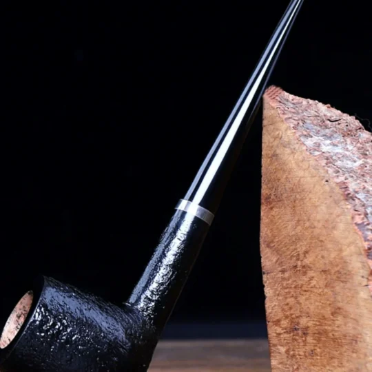 Straight-Handle Sandblasted Billiard Pipe