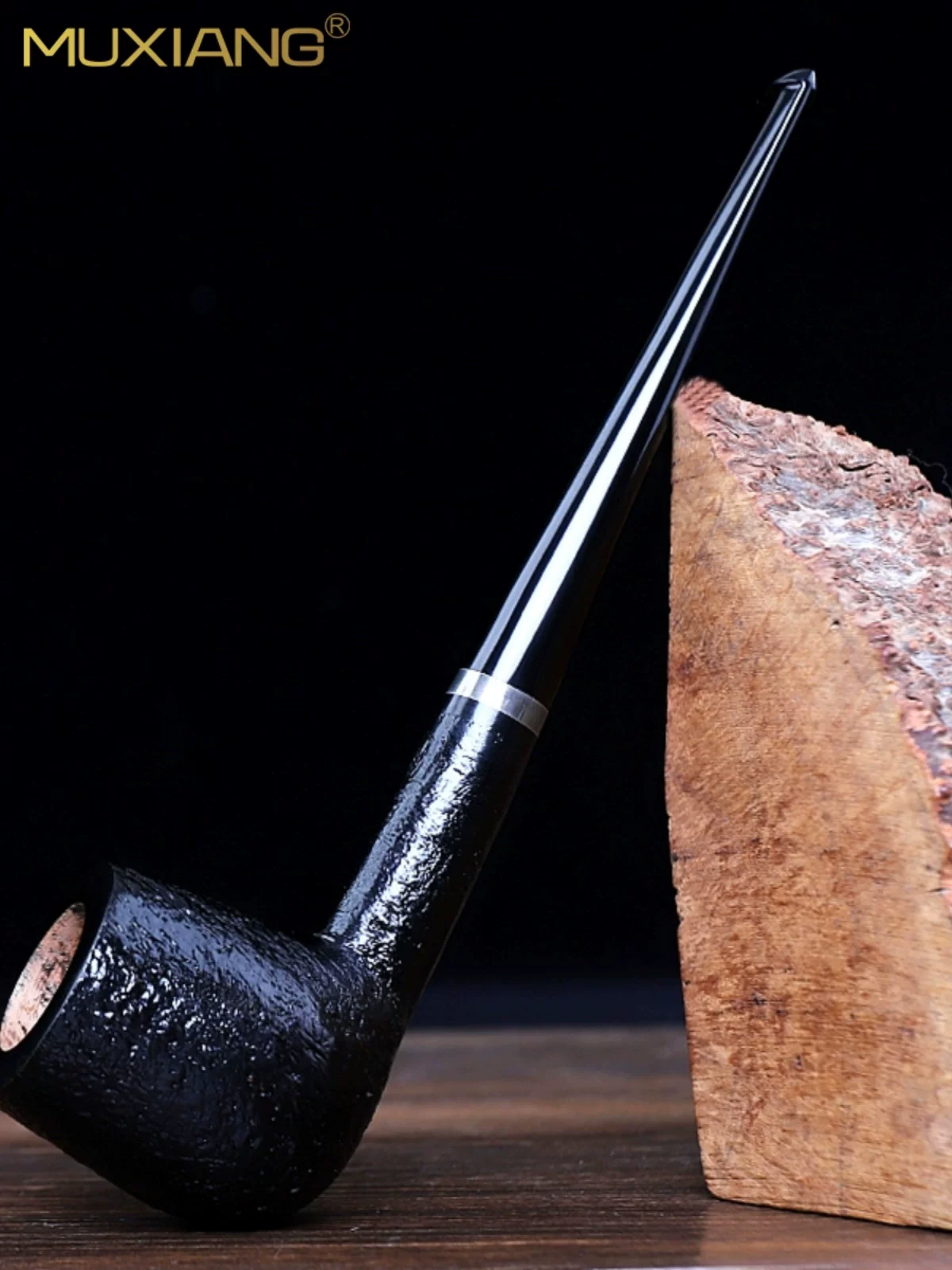 Straight-Handle Sandblasted Billiard Pipe